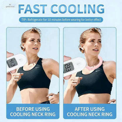 Cooling Tube and Ice Ring for Neck Offers Instant Relief from Heat Ideal for Outdoor Use